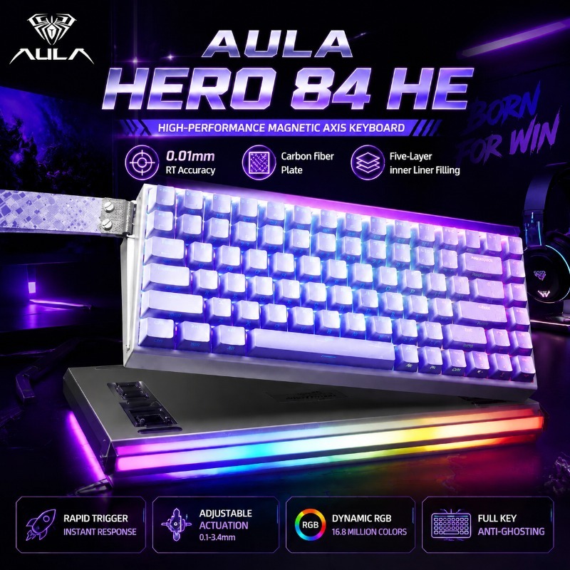 Gaming Keyboard Backlit - Teclado Mecánico para Juegos AULA HERO84,