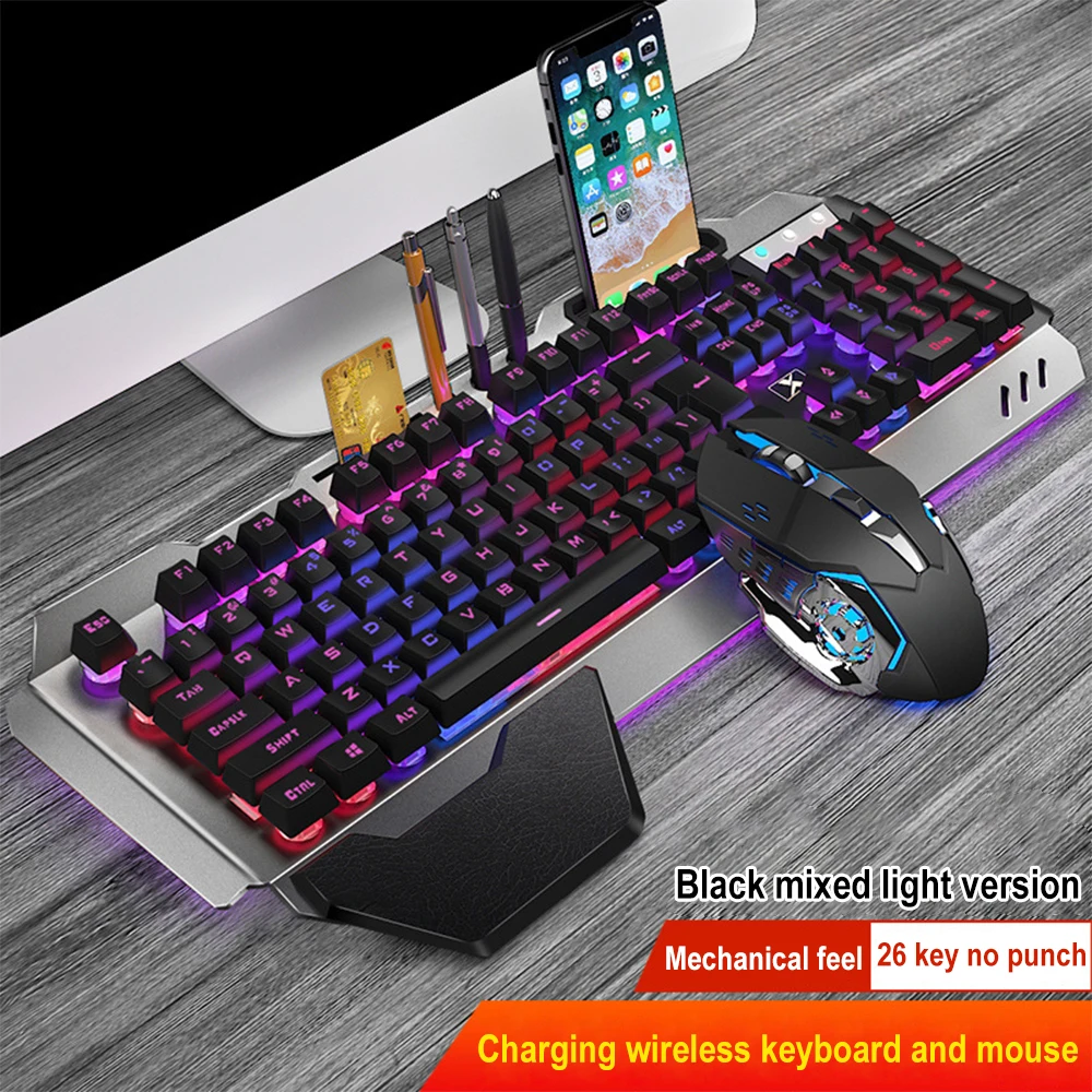 Gaming Keyboard Mouse Wireless - Teclado y ratón inalámbricos K680 recargables,