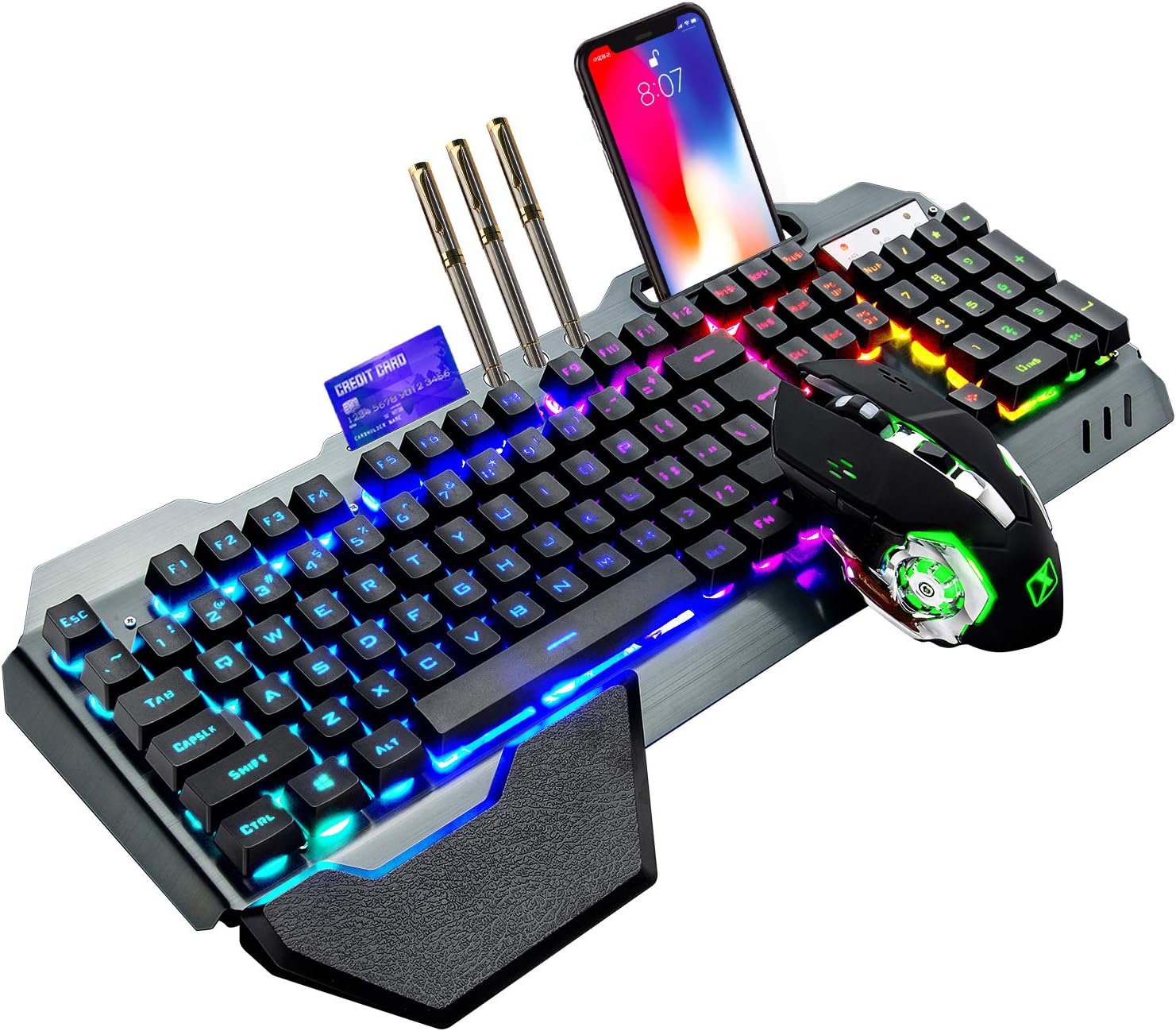 Gaming Keyboard Mouse Wireless - Combo de teclado y ratón inalámbricos