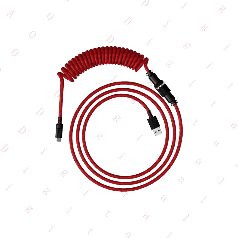 Coiled Usb Cable - Cable en Espiral USB-C HyperX Rojo-Negro