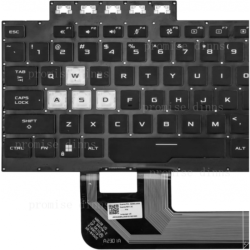 Teclado estadounidense M para  - Gaming Keyboard Backlit reseña y precio
