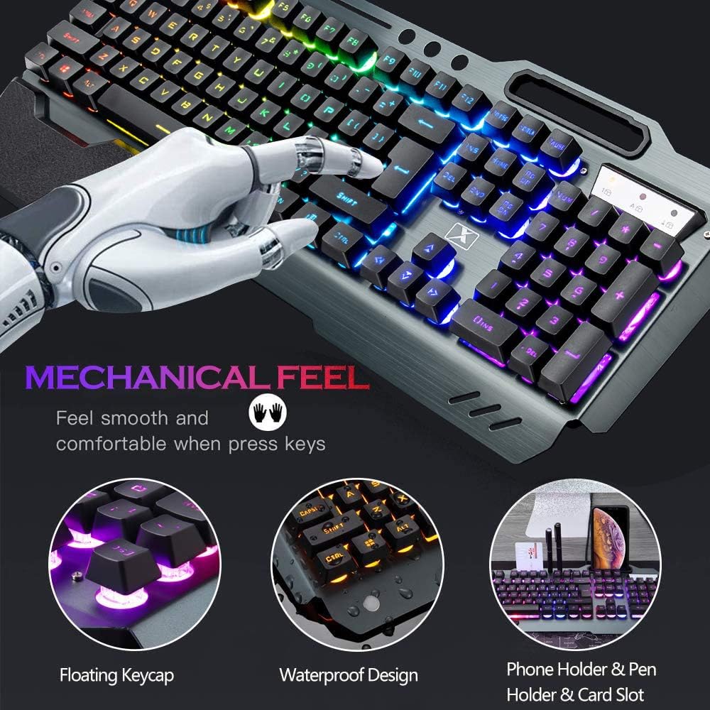Combo de teclado y ratón inalá - Gaming Keyboard Mouse Wireless reseña y precio