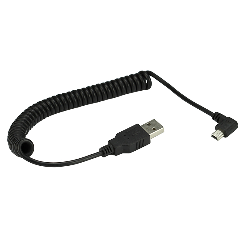 MINI USB de 5 pines, Cable de  - Coiled Usb Cable reseña y precio