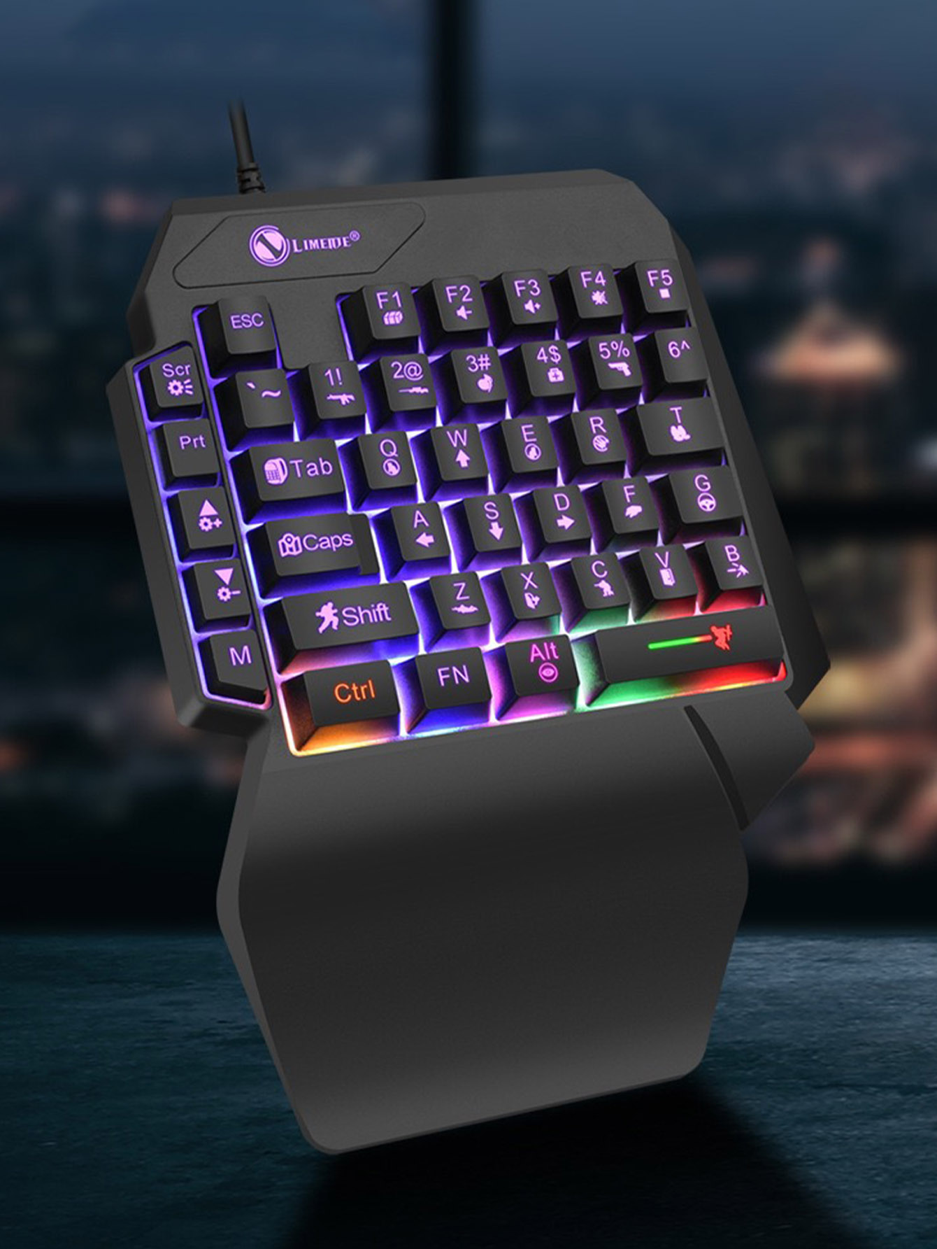 Teclado Mecánico de Una Mano p - Gaming Keyboard 1 Hand reseña y precio