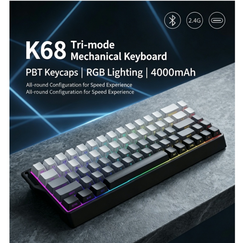 Teclado Mecánico Inalámbrico K - Keyboard Gaming Transparent reseña y precio