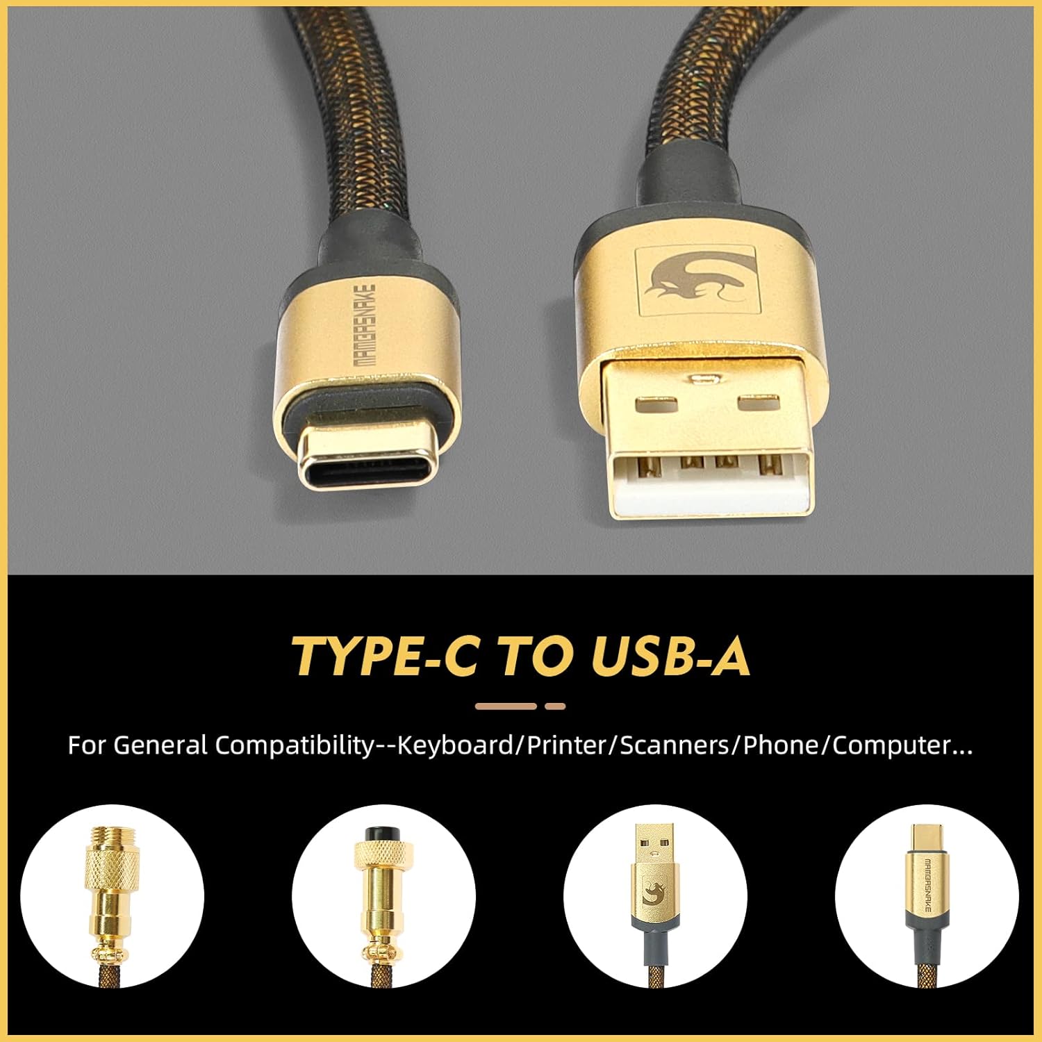 ATTACK SHARK * MAMBASNAKE C03  - Coiled Usb Cable reseña y precio