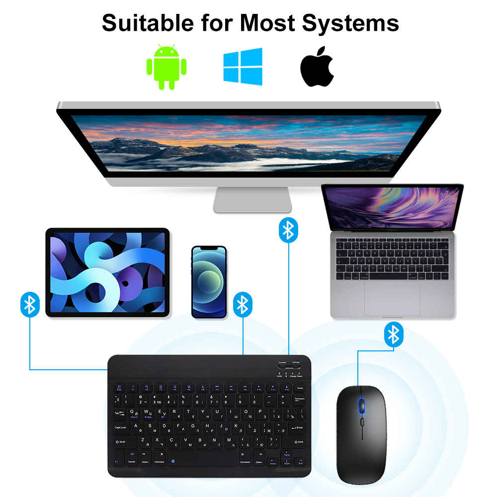 Teclado y ratón Bluetooth para - Gaming Keyboard Mouse Wireless reseña y precio
