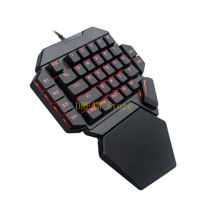 Sola mano RGB luminoso retroil - Gaming Keyboard 1 Hand reseña y precio