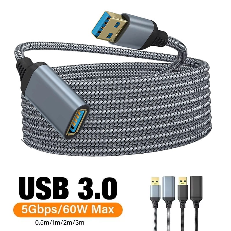 Cable de extensión trenzado de - Coiled Usb Cable reseña y precio