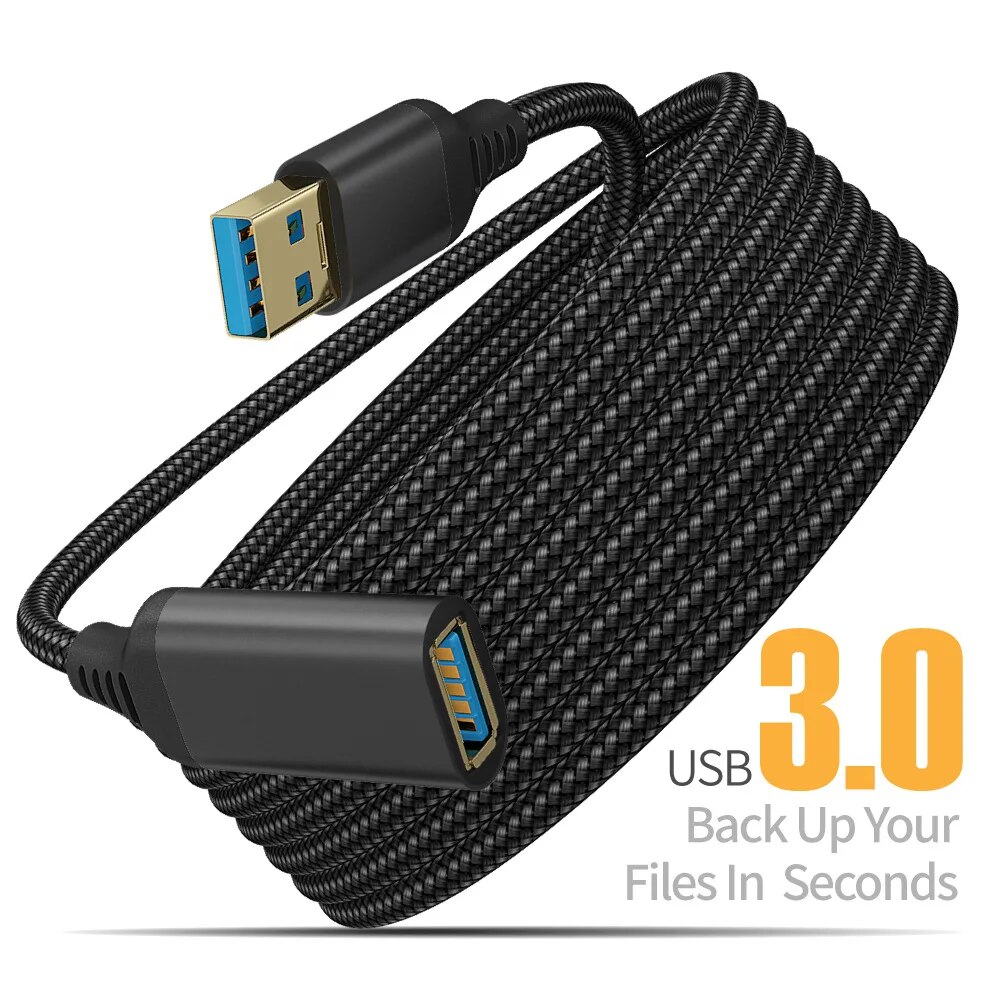 Cable de extensión trenzado de - Coiled Usb Cable reseña y precio