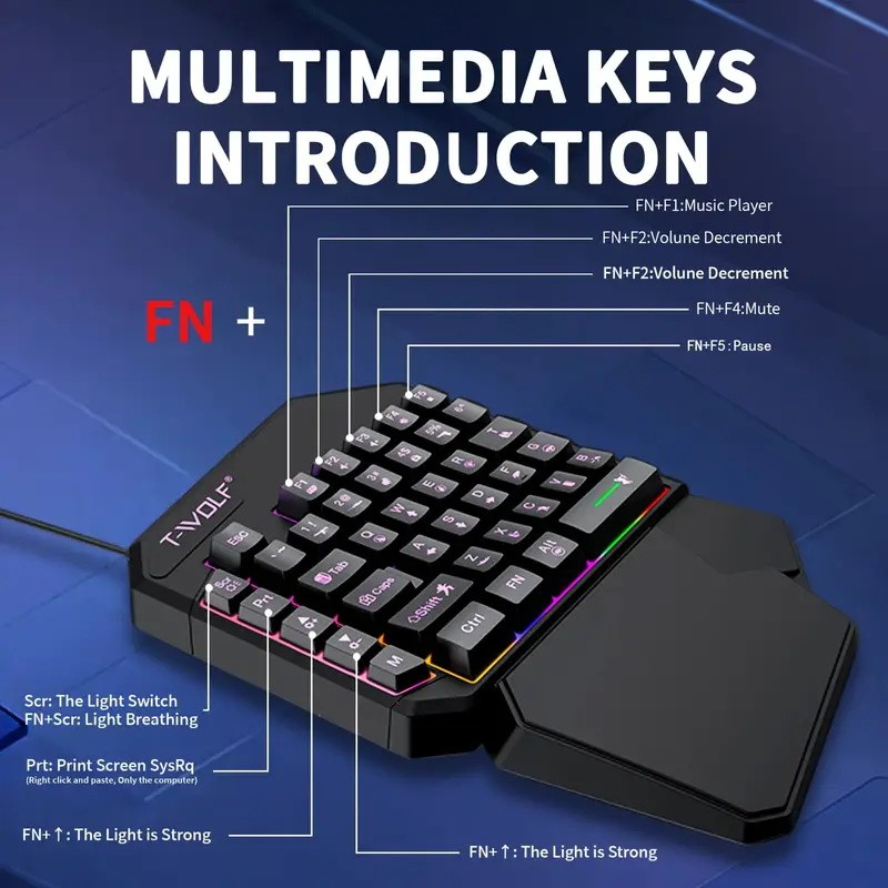 Convertidor de juegos móvil 2  - Gaming Keyboard 1 Hand reseña y precio