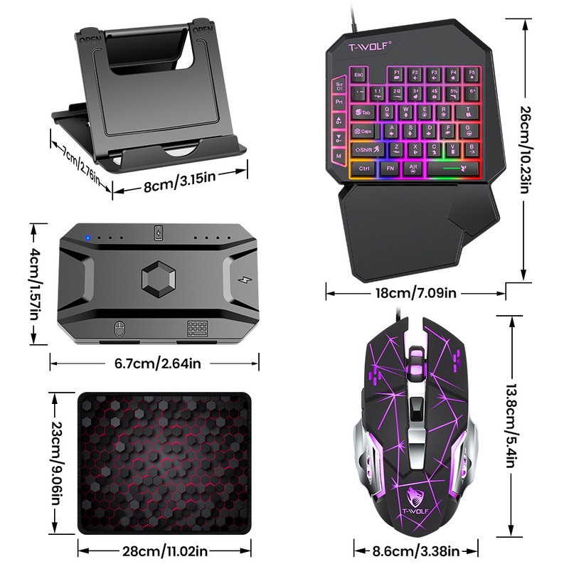 Combo de Teclado y Ratón para  - Gaming Keyboard 1 Hand reseña y precio