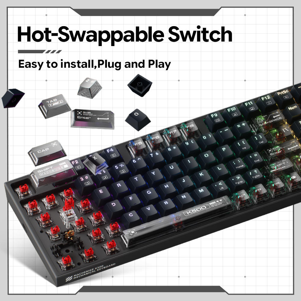 Teclado Mecánico con Cable Mac - Keyboard Gaming Transparent reseña y precio