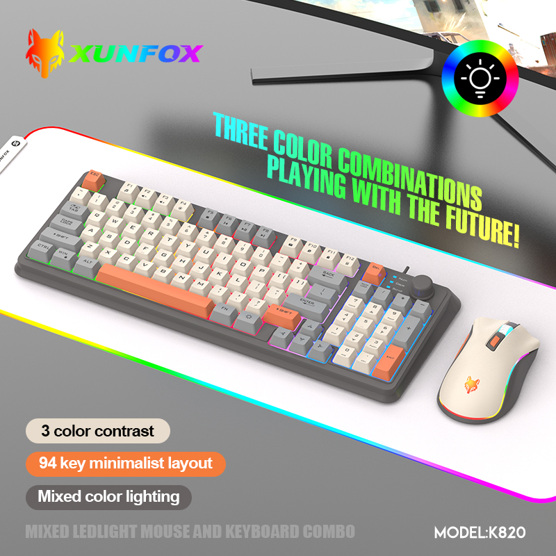 K820 USB juego con cable tecla - Gaming Keyboard Mouse Wireless reseña y precio