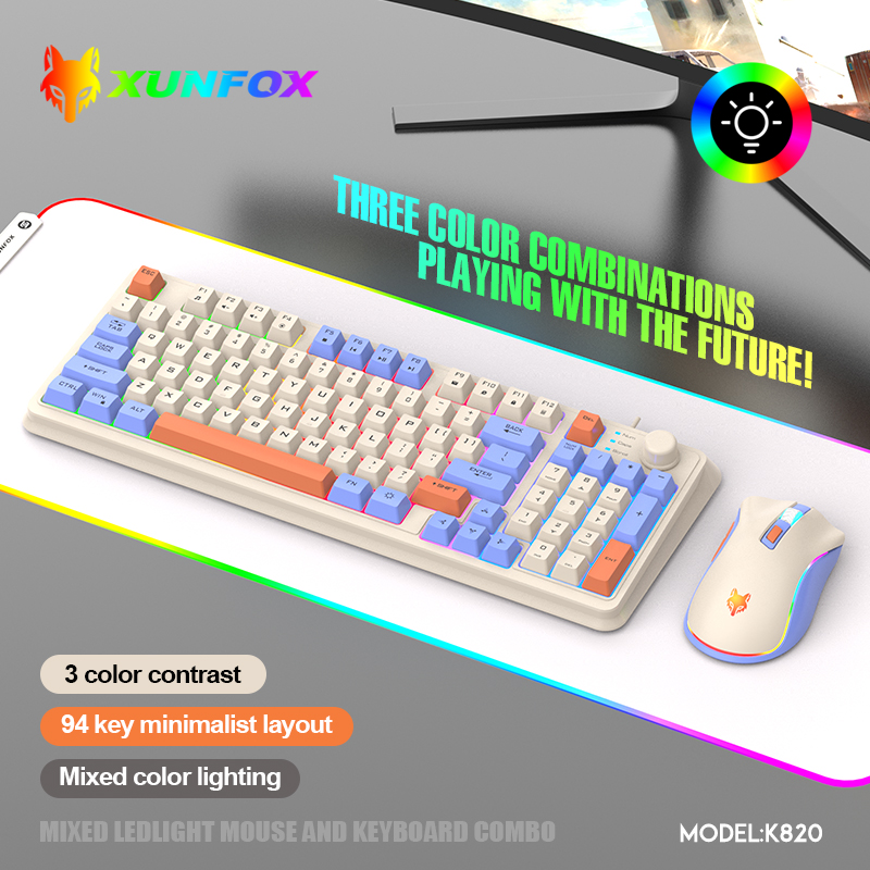 K820 USB juego con cable tecla - Gaming Keyboard Mouse Wireless reseña y precio