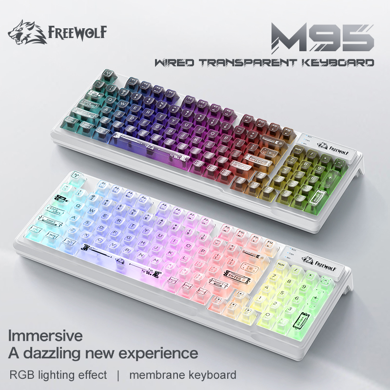 Teclado RGB Transparente con C - Keyboard Gaming Transparent reseña y precio