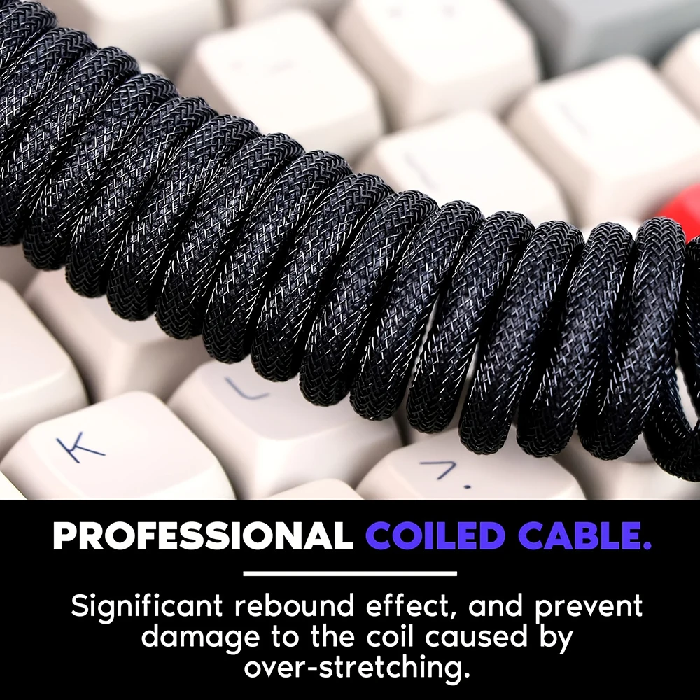 Cable de Teclado Enrollado de  - Coiled Usb Cable reseña y precio