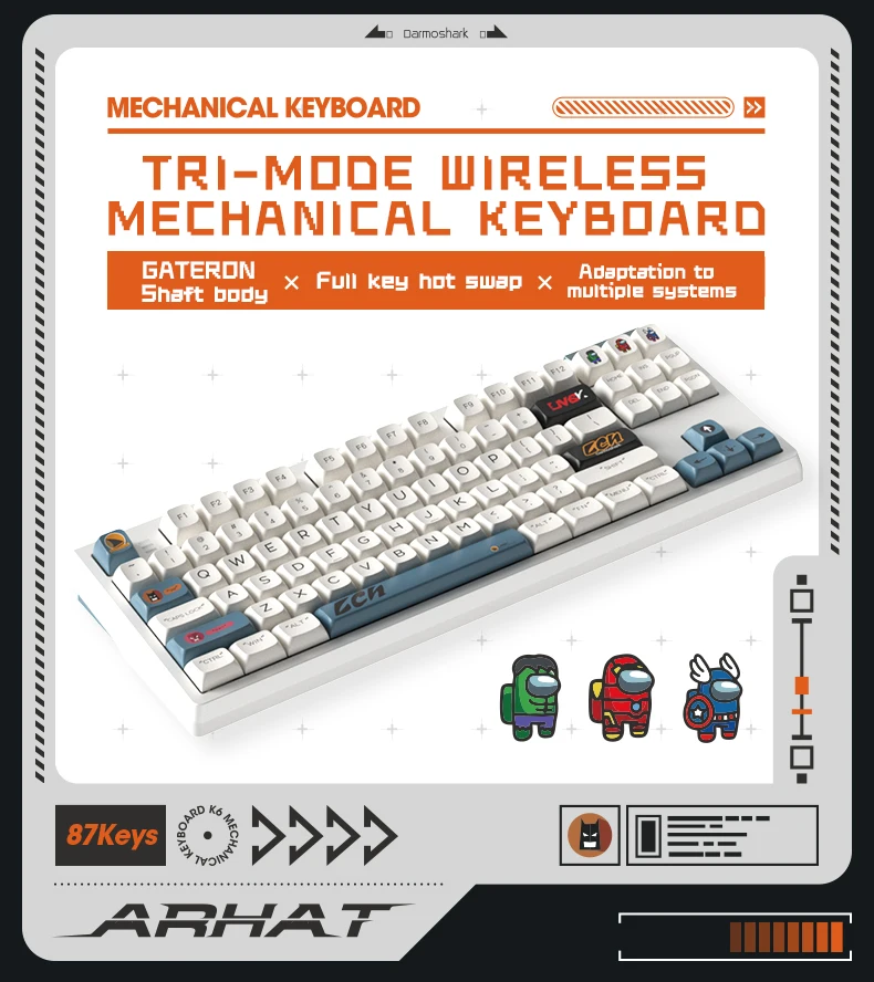 # Para Darmoshark K6 Kit Tecla - Gaming Keyboard Tkl reseña y precio